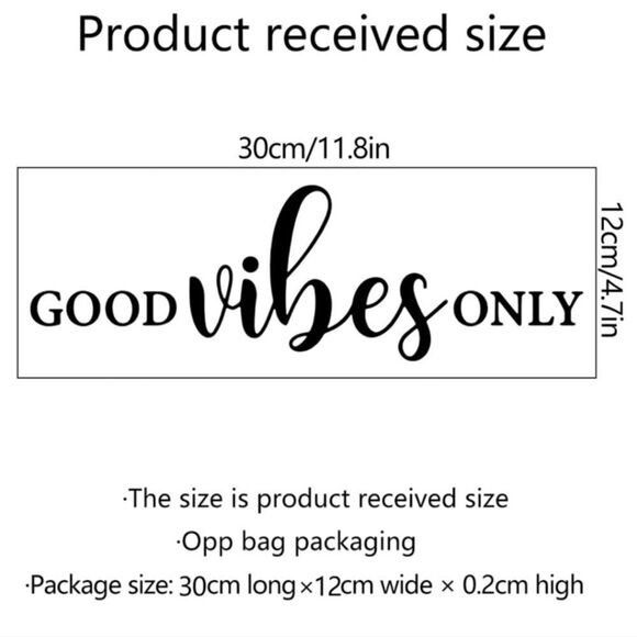 Good Vibes Only Wall Sticker / Decal - Picture 3 of 5